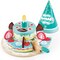 Hape: Interactive Happy Birthday Cake - 16pc Light & Sound Wooden Toy, Cake-Hat-Candle-Slicer, Kitchen Food, Pretend Playset, Toddlers & Kids Ages 2+